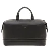 360 Black Leather Duffle Bag