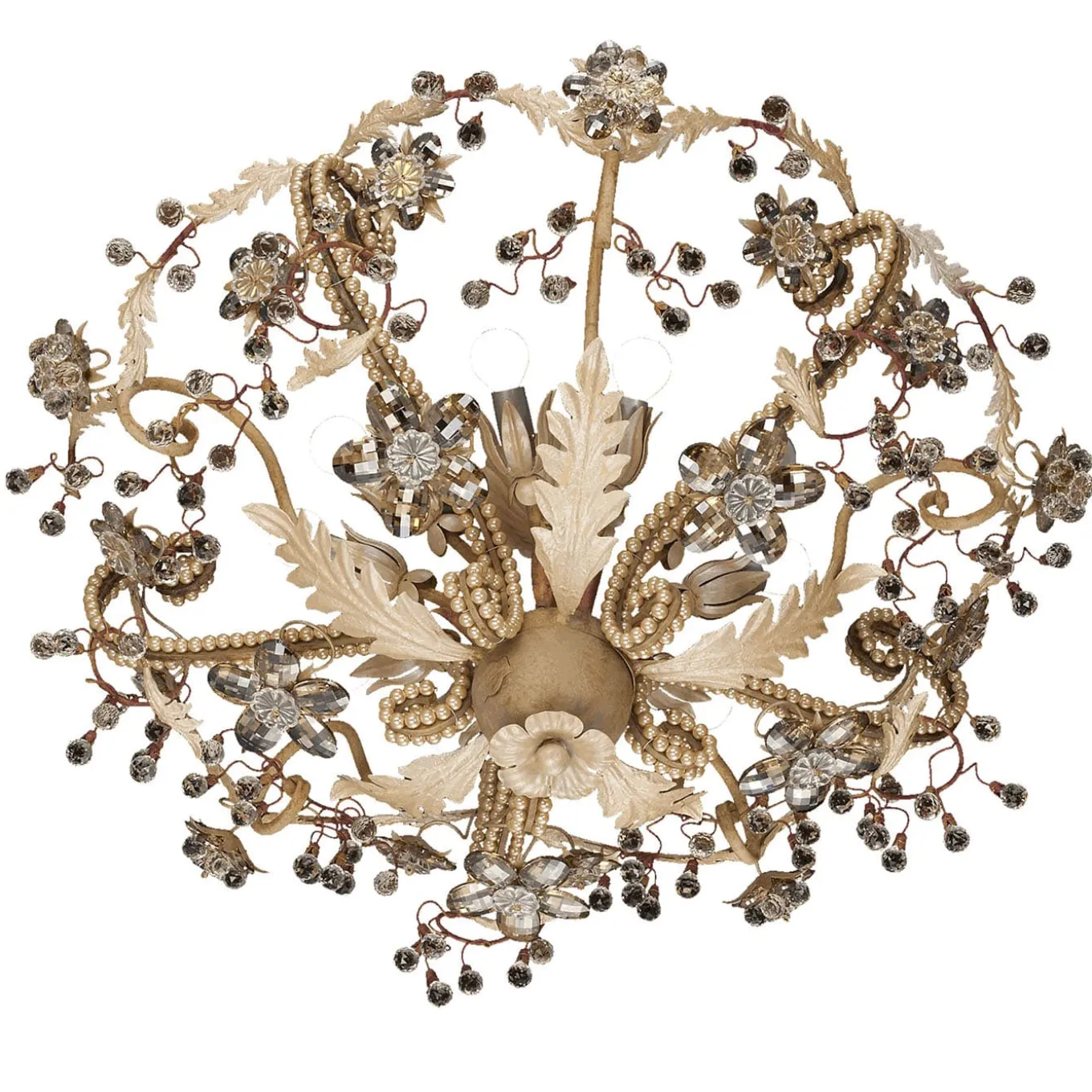 365 10-Light Floral Bohemian Crystal Ceiling Lamp