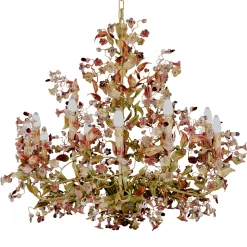261 12-Light Floral Polychrome Chandelier