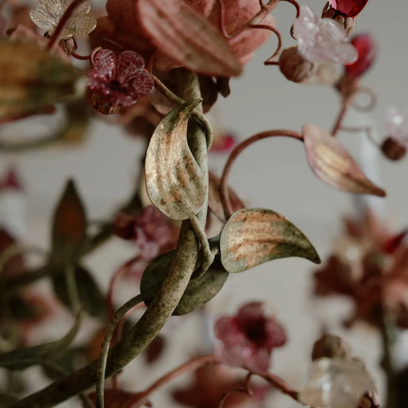 261 24-Light Floral Polychrome Chandelier