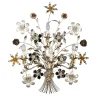 585 4-Light Floral Silvery Wall Lamp