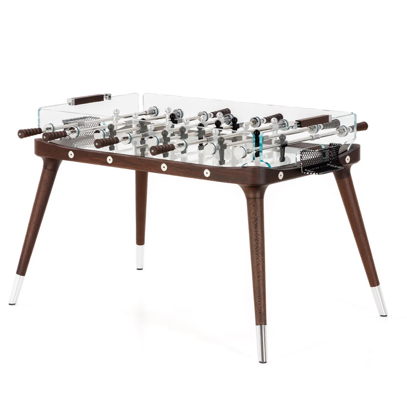 90° Minuto IIII Wenge wood and transparent glass Foosball Table