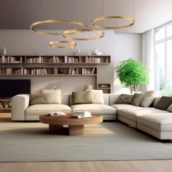 4- Profile Project 3 LEV Satin Gold Chandelier