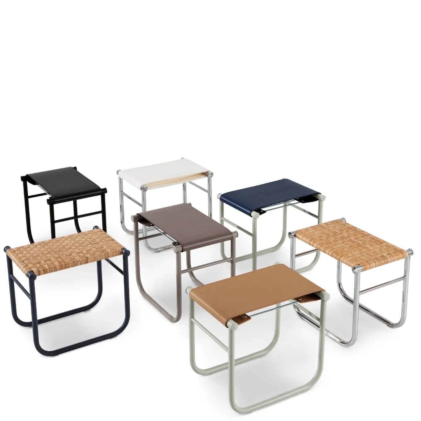 9 Tabouret By Charlotte Perriand - Rattan