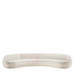Abbracci 4-Module White Sofa by Lorenza Bozzoli