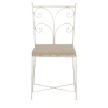 Acanta Wrought Iron White Cushioned Chair