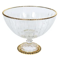 Accademia Glass Centerpiece with 24K Gold