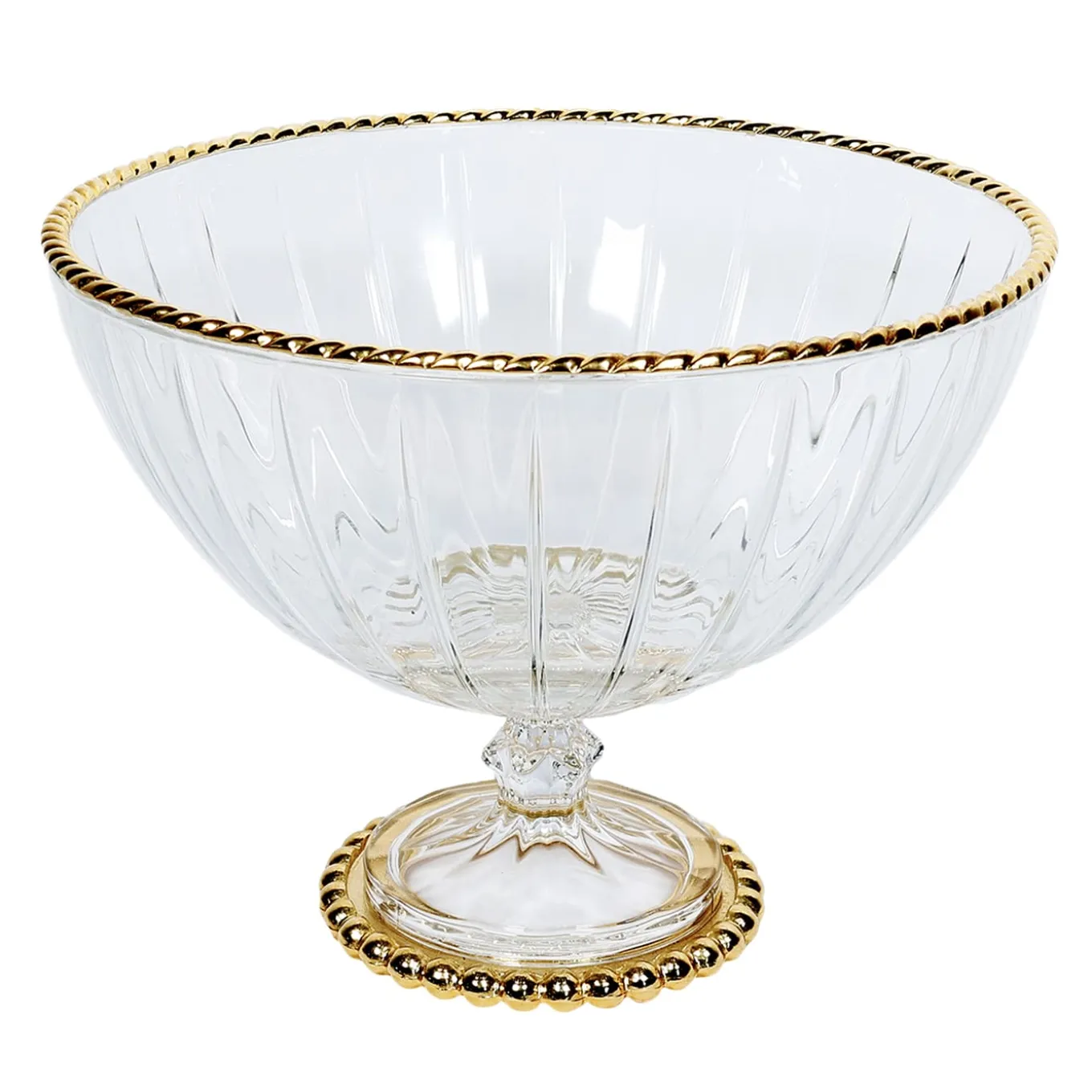 Accademia Glass Centerpiece with 24K Gold