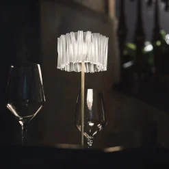 Accordéon Battery Black Prisma Table Lamp by Marc Sadler