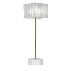 Accordéon Battery White Prisma Table Lamp by Marc Sadler