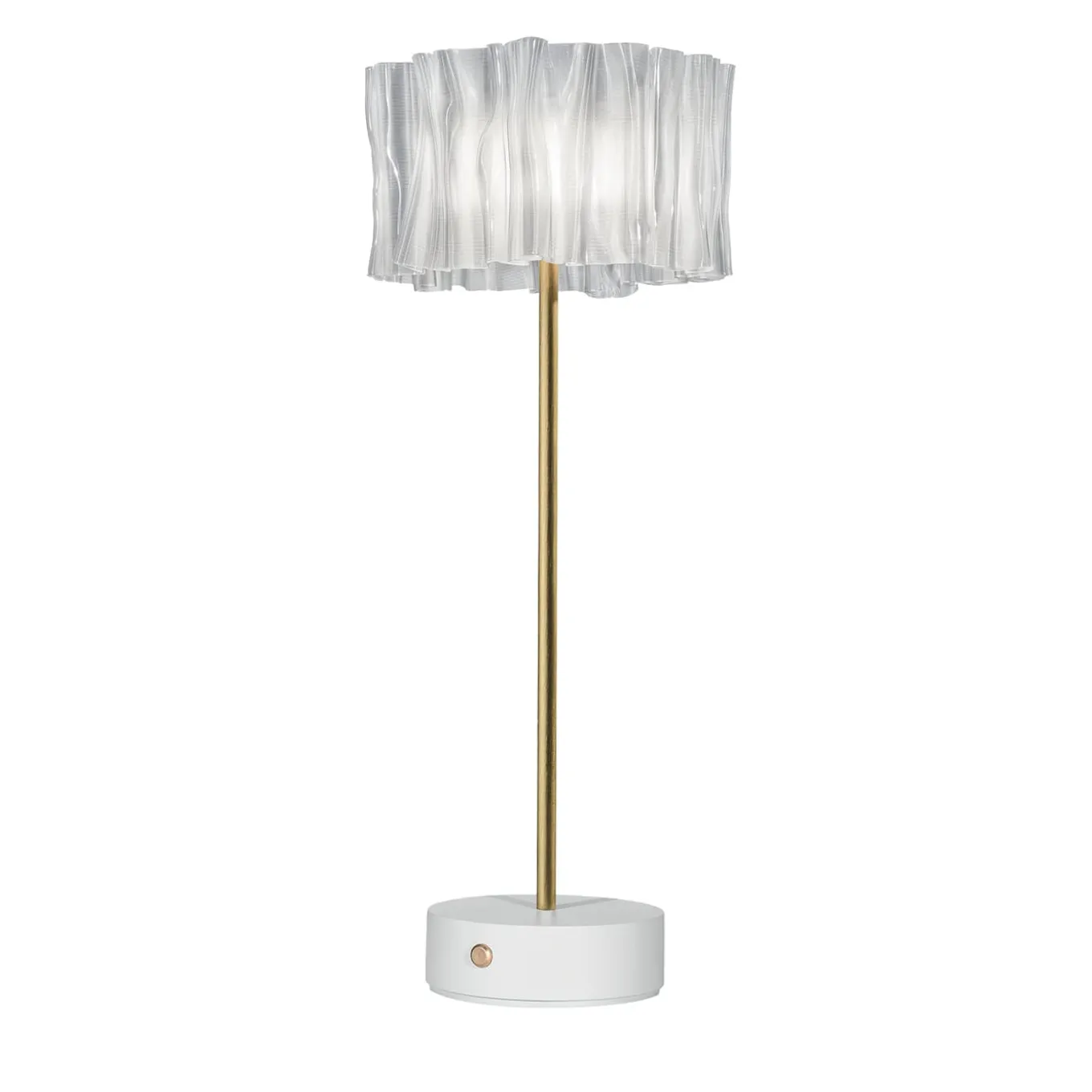 Accordéon Battery White Prisma Table Lamp by Marc Sadler