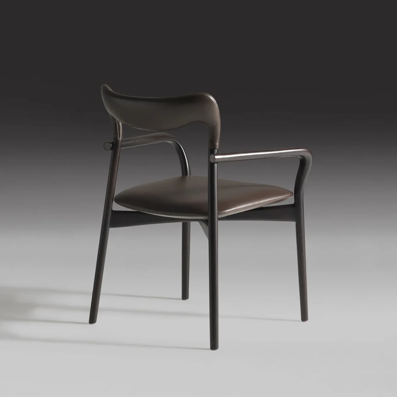 Achille Dark Leather Chair