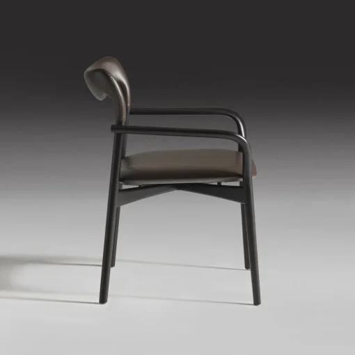 Achille Dark Leather Chair