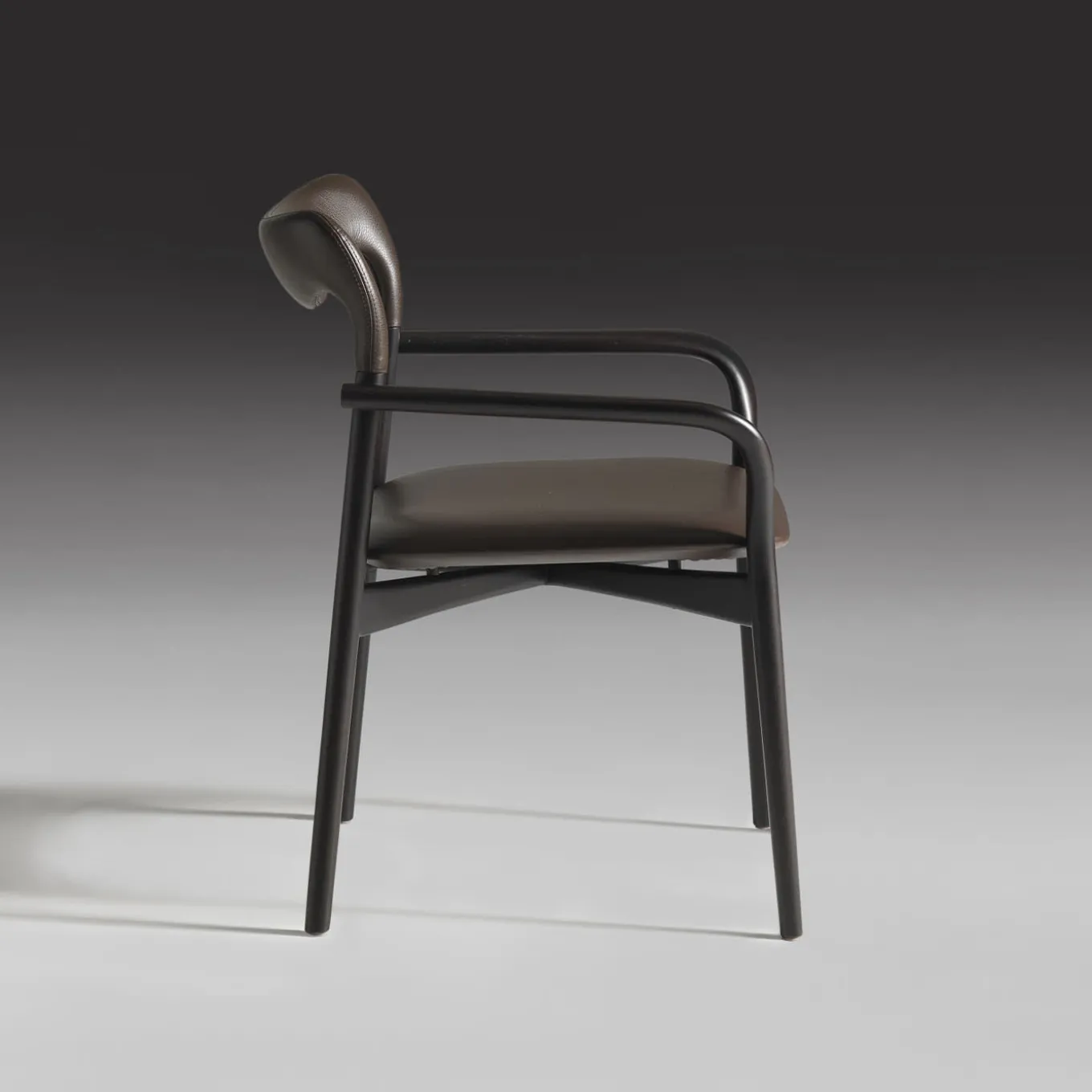 Achille Dark Leather Chair