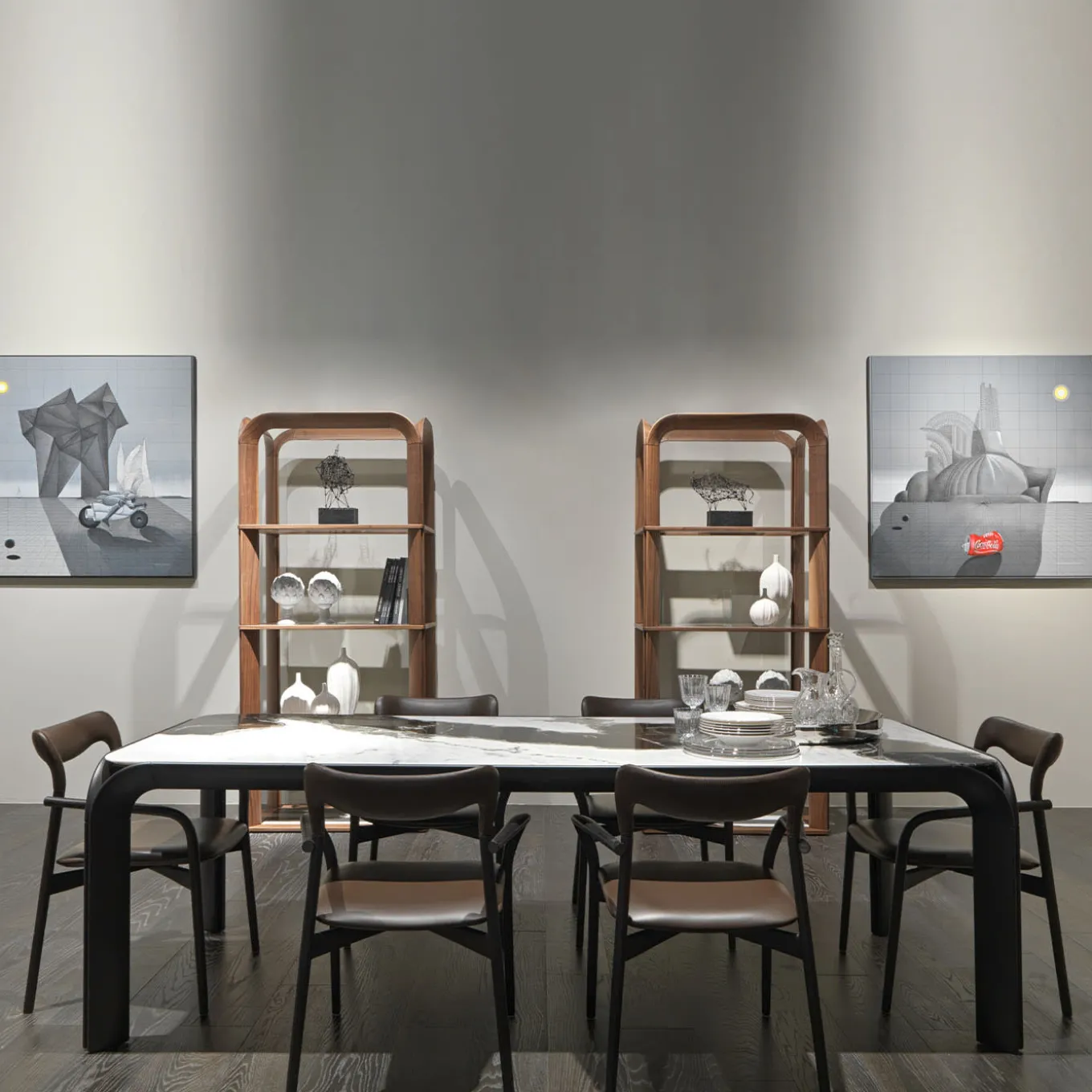 Achille Dark Leather Chair