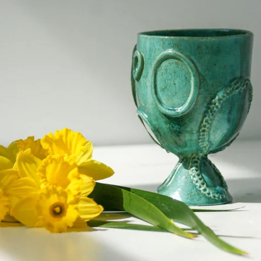 Acini Green Ceramic Vase Holder