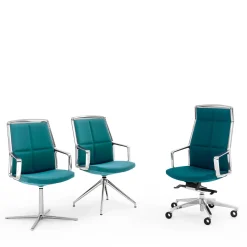 ADELE BLUE-GREEN EXECUTIVE CHAIR by ORLANDINIDESIGN