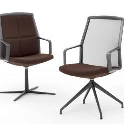 ADELE chestnut MEETING CHAIR #1 by ORLANDINIDESIGN