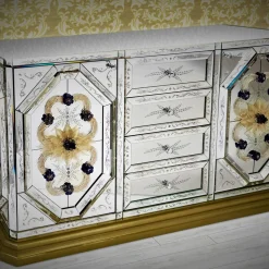 Afrodite Gold Murano Glass Dresser