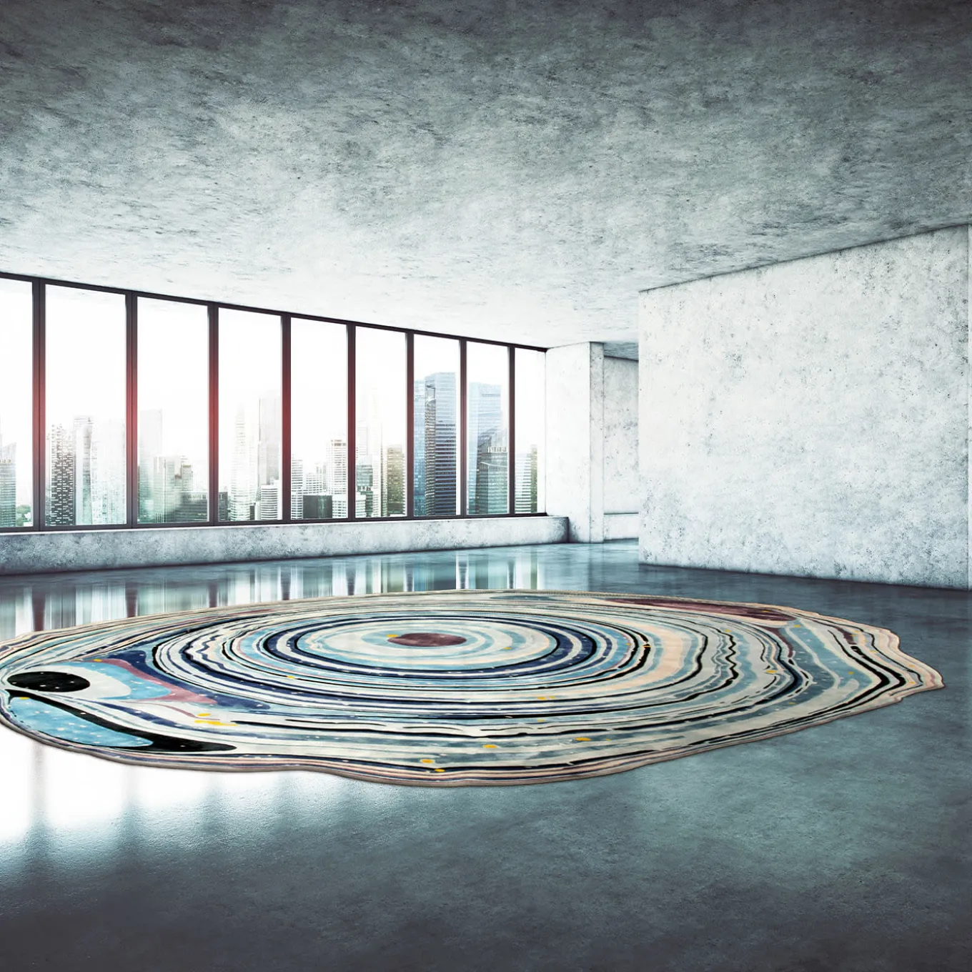 Agata Blue Lace Rug