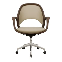Agatha Ash Wood Swivel Office Chair