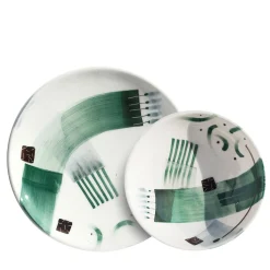 Agave Set Of Two Dinner & Soup Plates