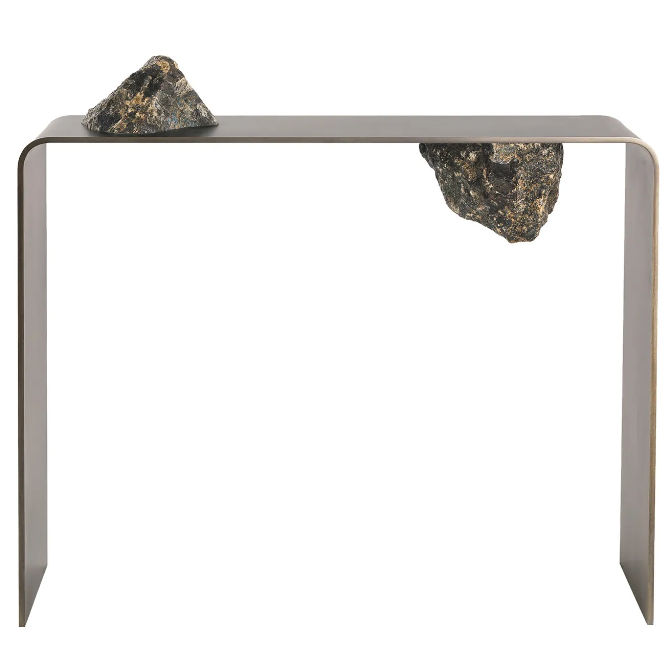Agment with Raw Labradorite Stones Console by CTRLZAK