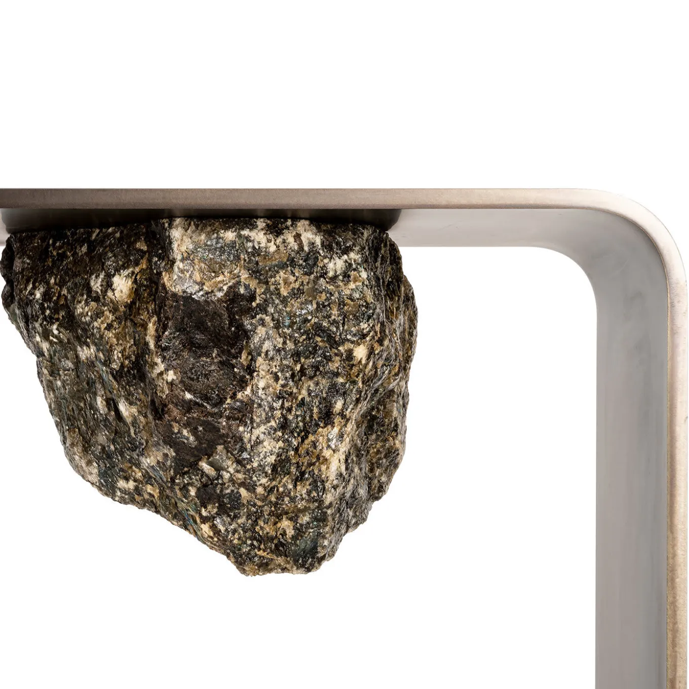 Agment with Raw Labradorite Stones Console by CTRLZAK