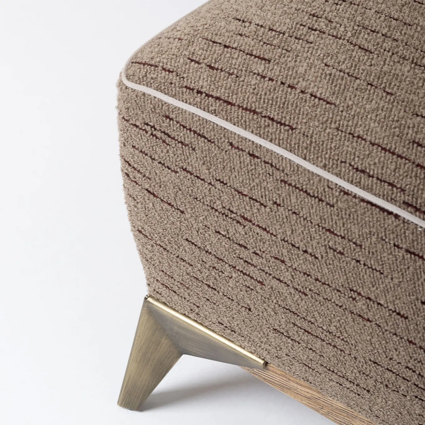 Agostina grey and bordeaux fabric small sofa