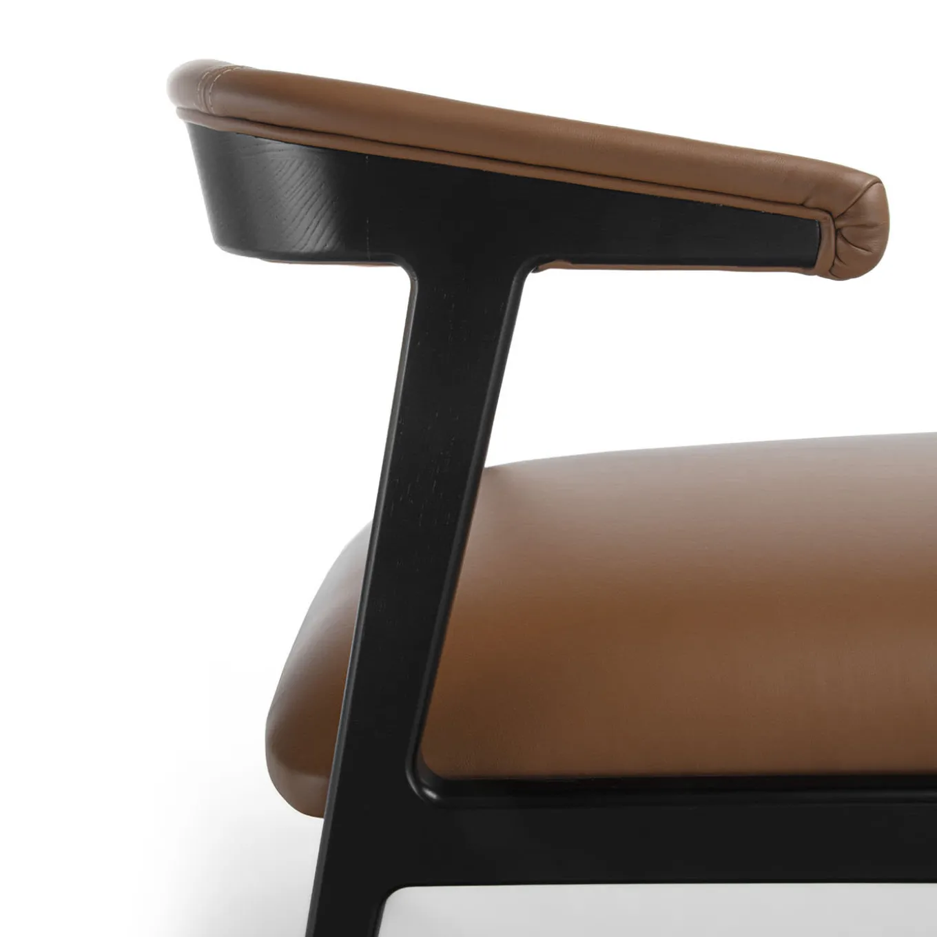 Aida Brown Leather Lounge Chair