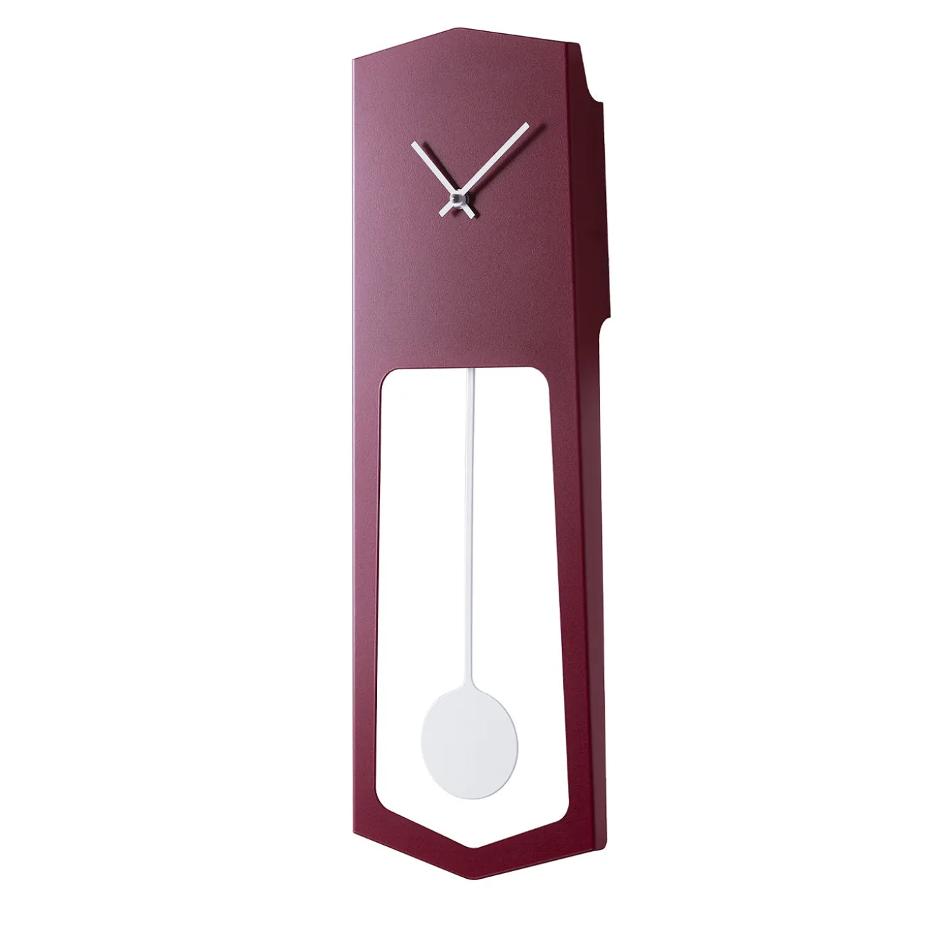 AIKA Ruby Red Steel Pendulum Wall Clock