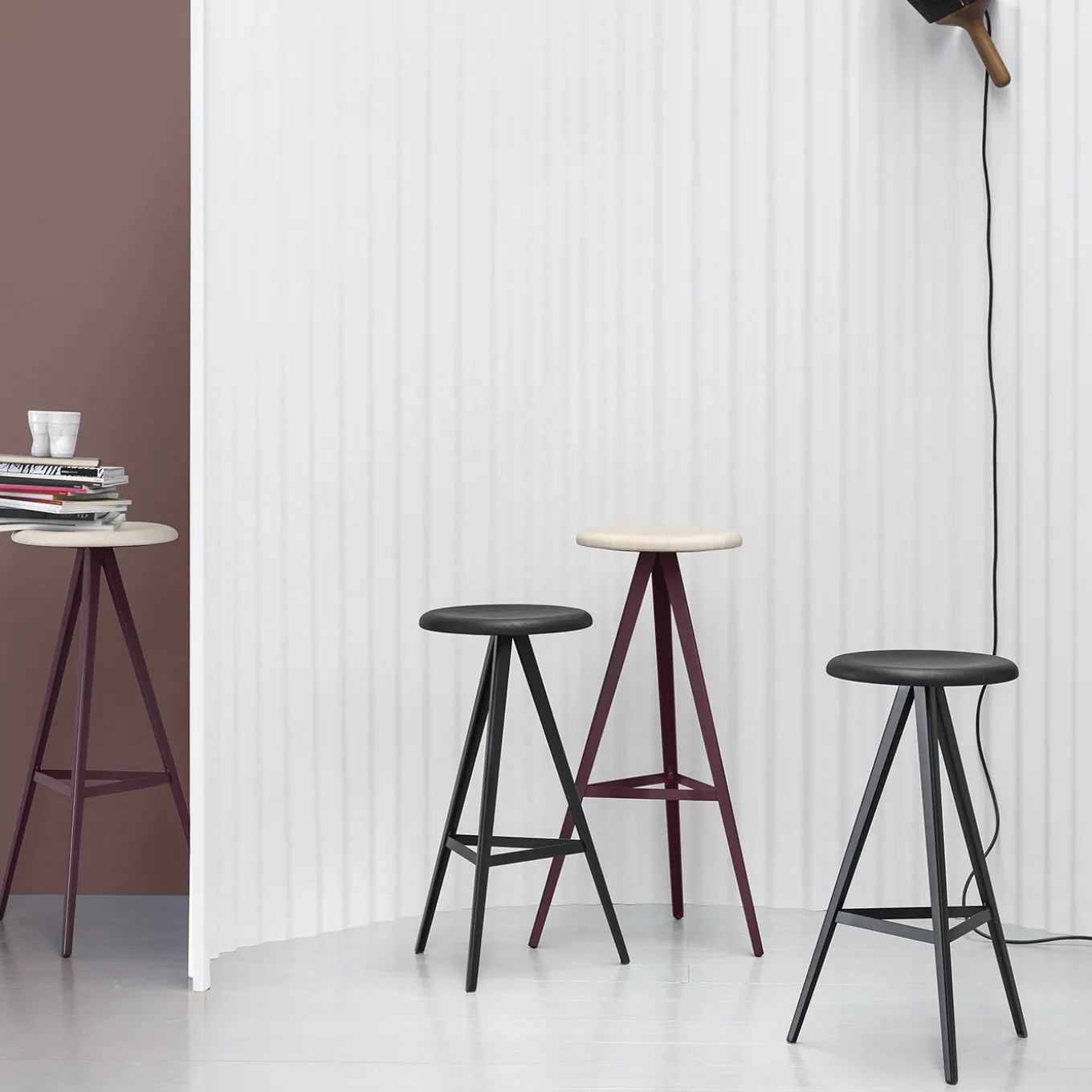 Aky Two-Color Stool by Emilio Nanni