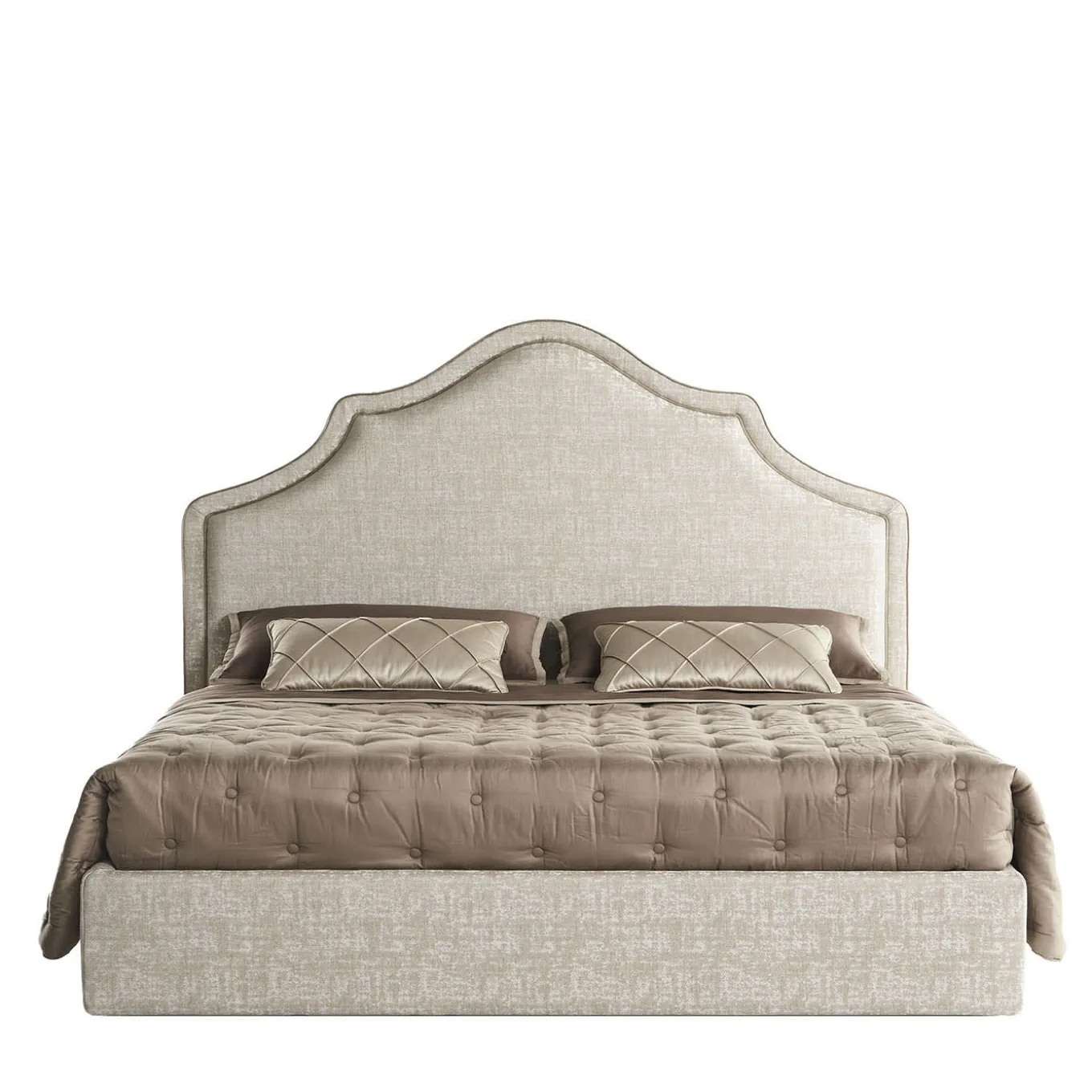 Alan Melange Taupe Double Bed