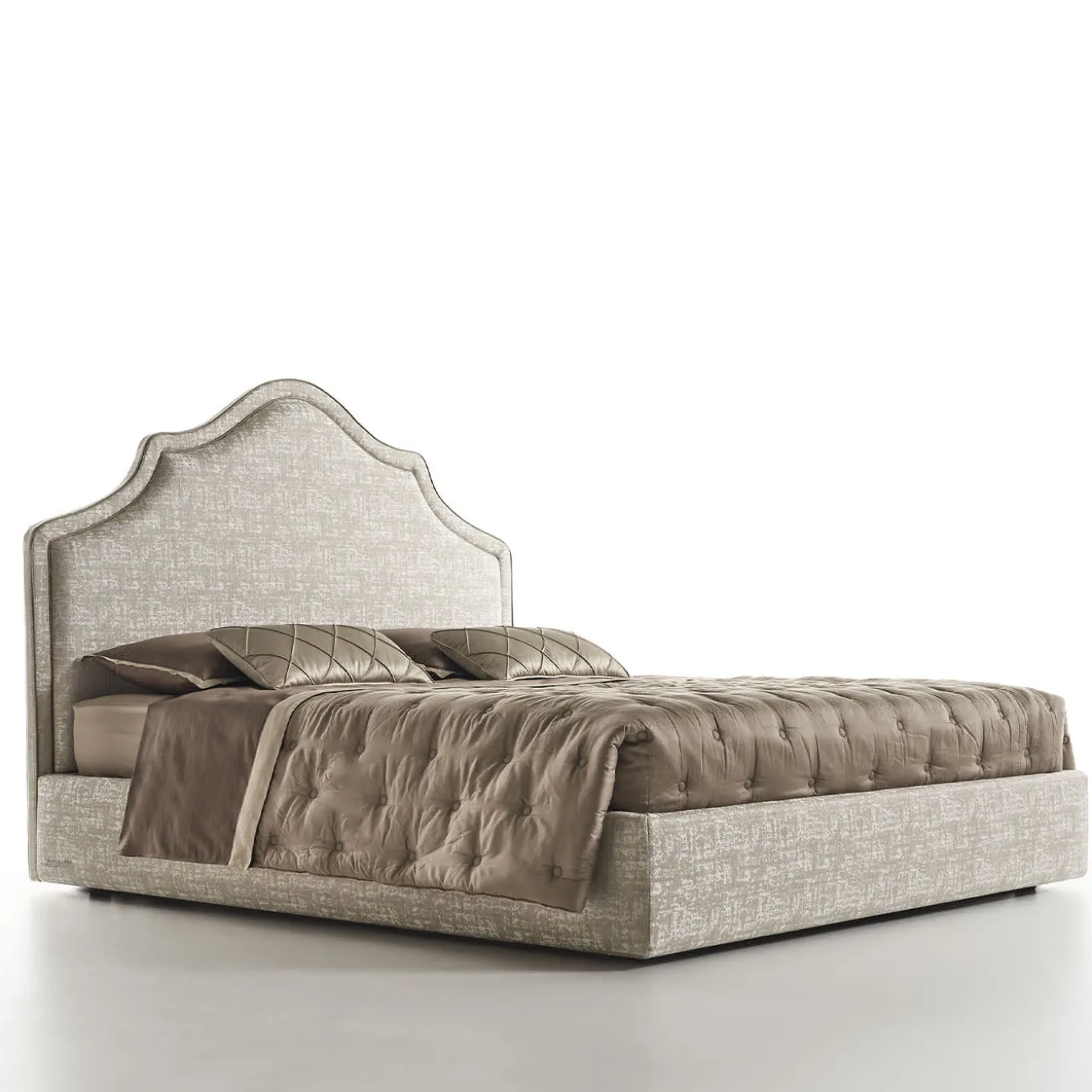 Alan Melange Taupe Double Bed