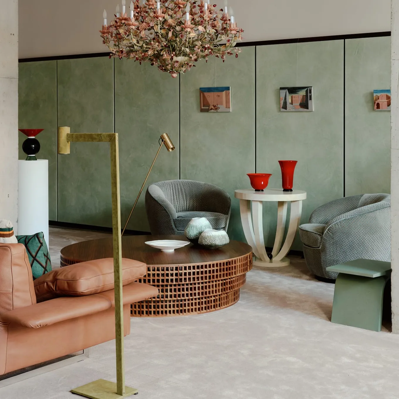 Alato Brown Leather Sofa
