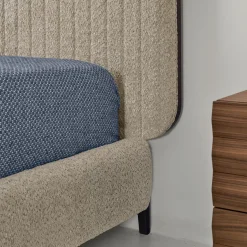 Alba Bouclé Oyster Bed with Havana Walnut Accents