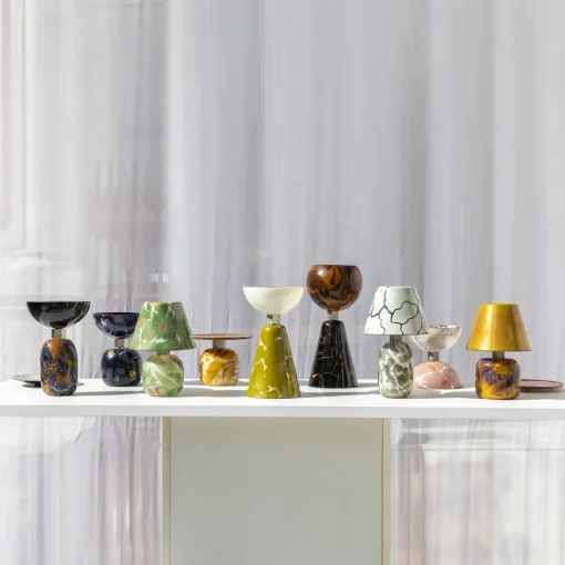 Alchimie Murano Glass Black Emperador Centerpiece