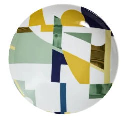 Alchimie Porcelain Soup Plate with Abstract Decor #4