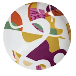 Alchimie Porcelain Soup Plate with Abstract Decor #5