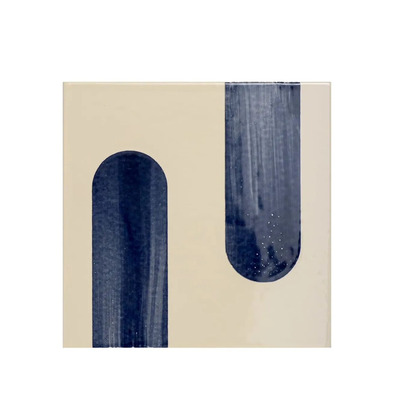 Alfabeto Set of 45 White & Blue Tiles by Margherita Rui