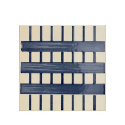 Alfabeto Set of 45 White & Blue Tiles by Margherita Rui