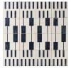 Alfabeto Set of 44 White and Blue Tiles by Margherita Rui