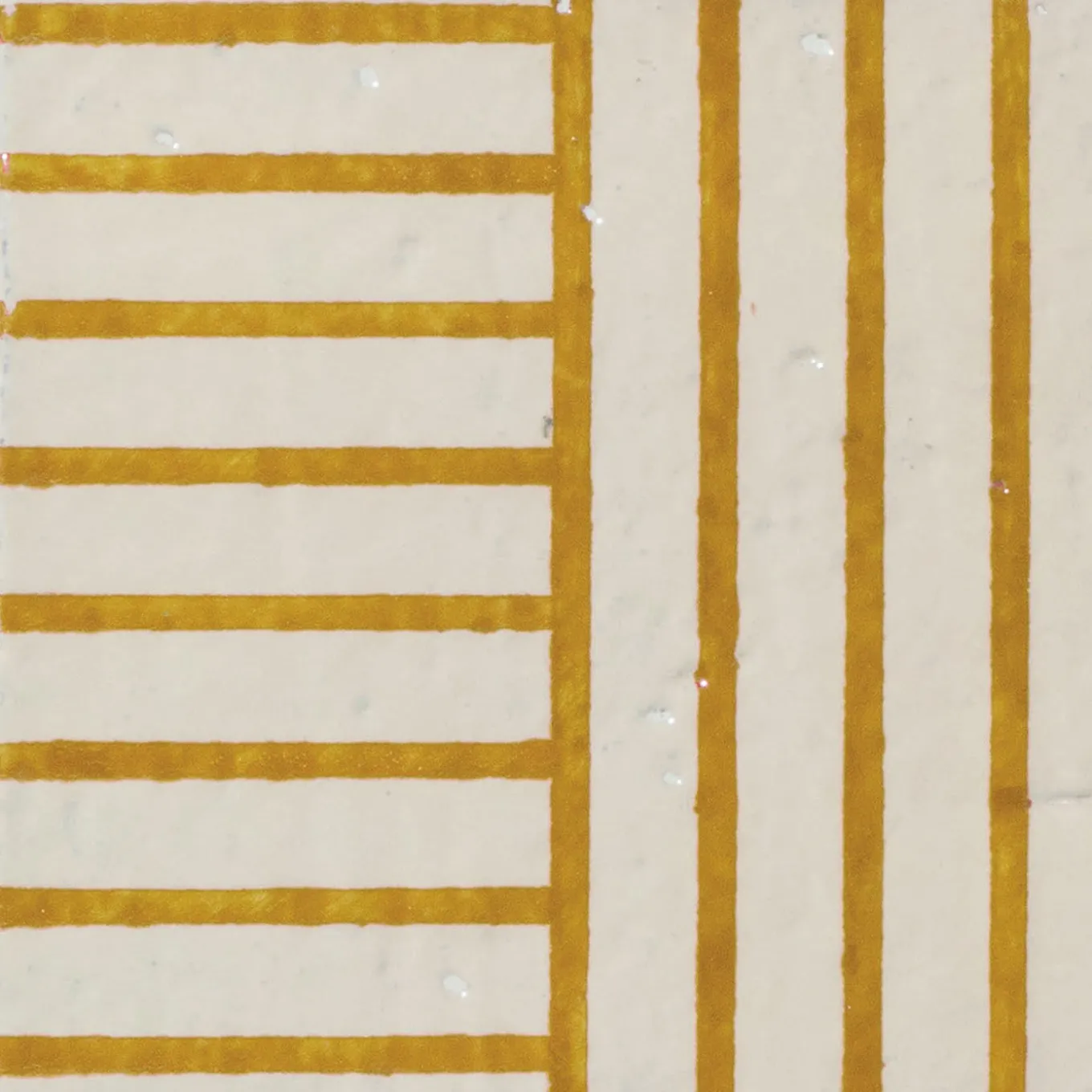 Alfabeto Set of 44 White and Yellow Tiles by Margherita Rui