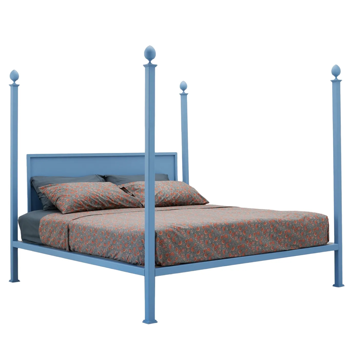 Alfio Azure Iron Double Bed