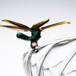 Ali in Volo Glass Bowl with Yellow Dragonfly
