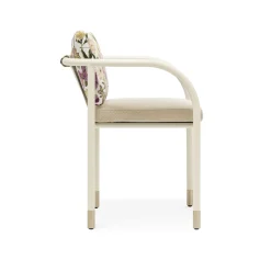 Aliya Cream Outdoor Dining Chair by Lorenza Bozzoli