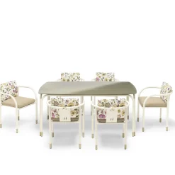 Aliya Cream Outdoor Dining Chair by Lorenza Bozzoli