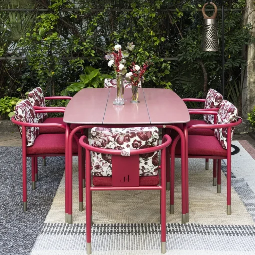 Aliya Red Outdoor Dining Chair