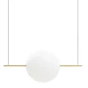 Alma Large Natural Brass & White Glass Single-Light Pendant Lamp