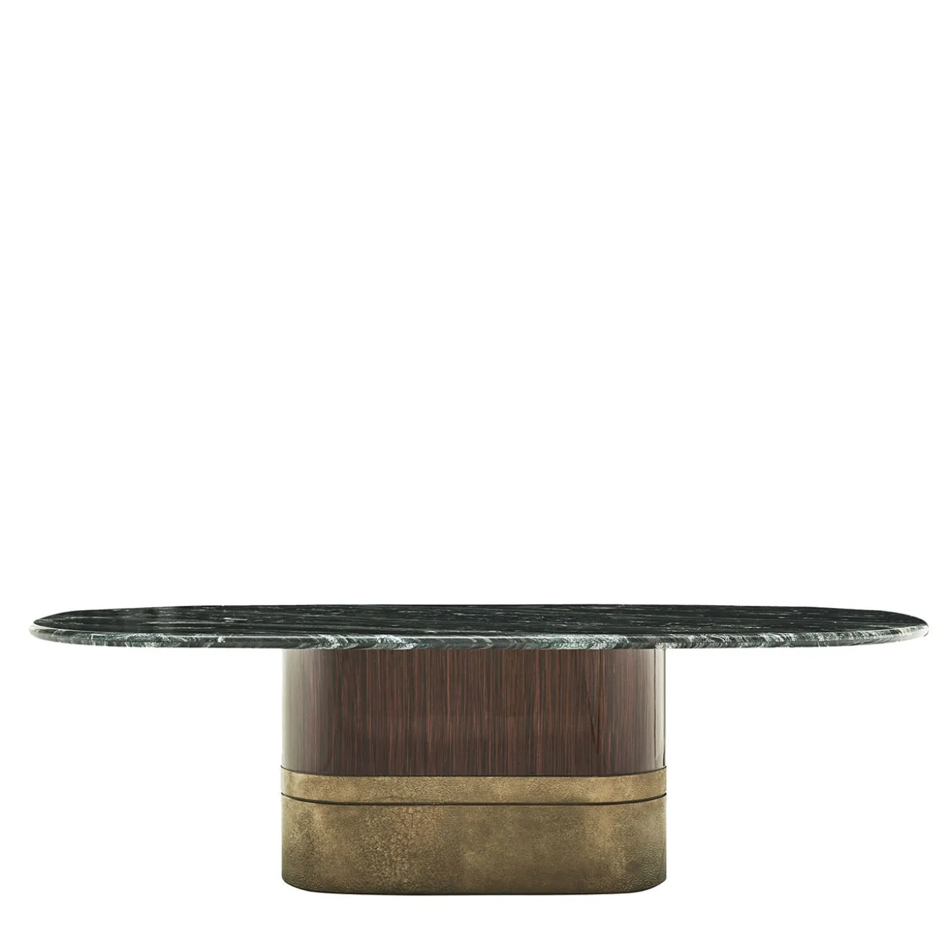 Alma-Decor ED/50 669 Oval Dining Table with Silver Paradiso Marble top